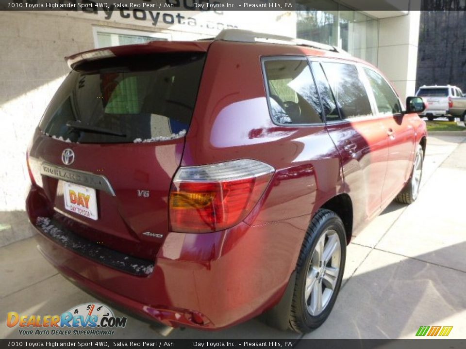 2010 Toyota Highlander Sport 4WD Salsa Red Pearl / Ash Photo #2