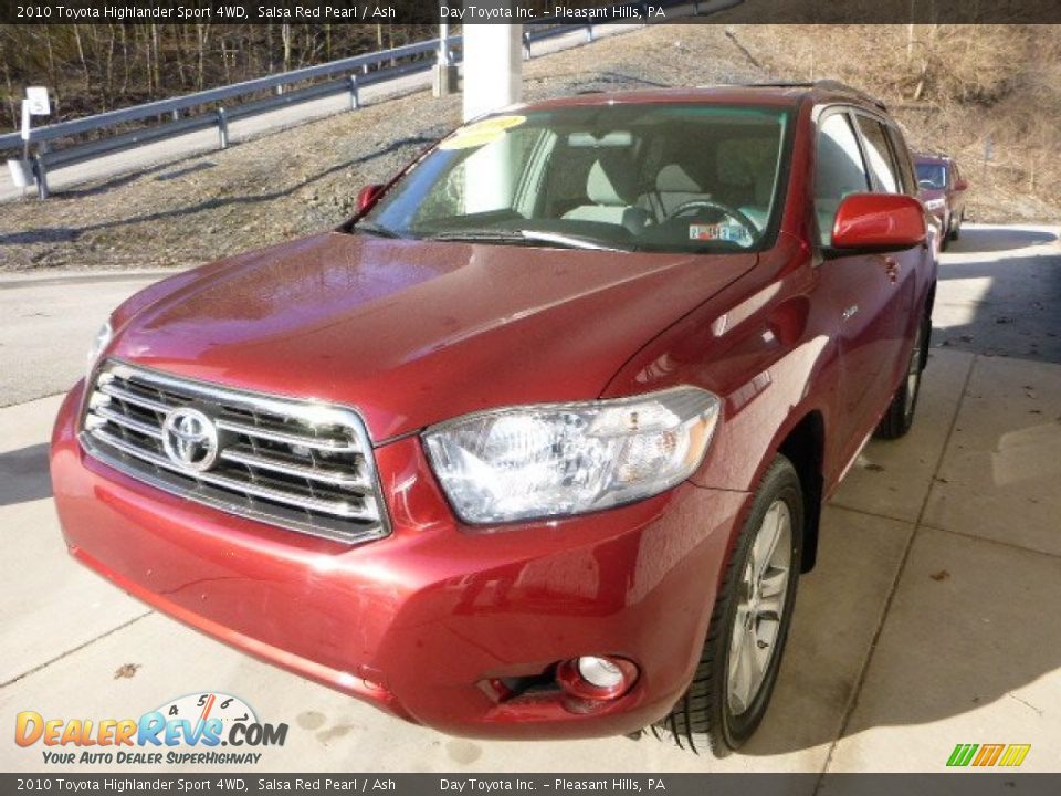 2010 Toyota Highlander Sport 4WD Salsa Red Pearl / Ash Photo #5