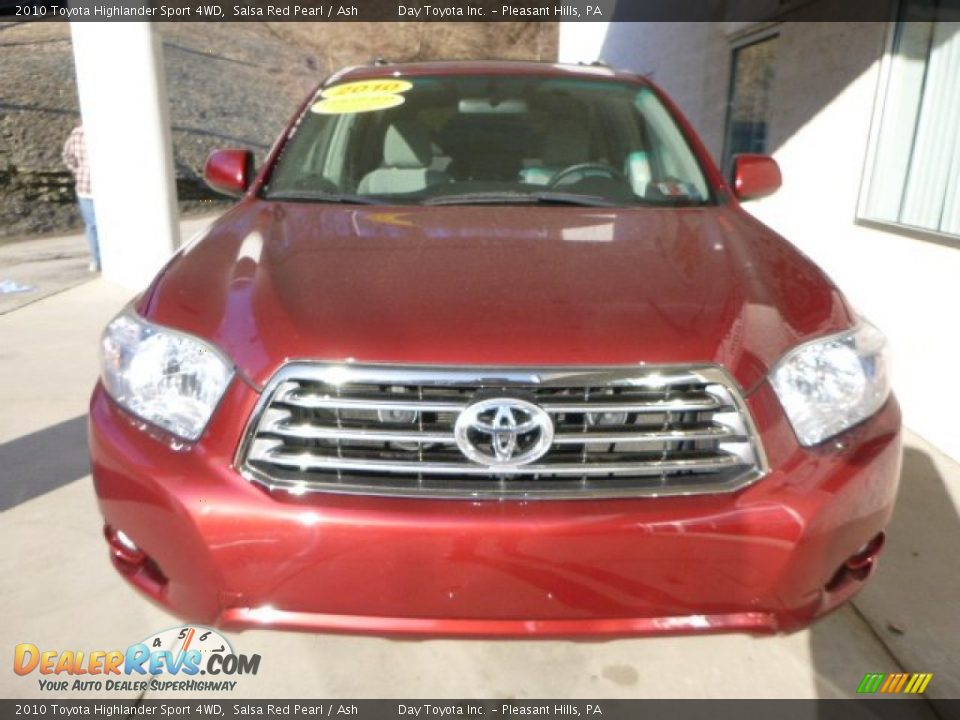 2010 Toyota Highlander Sport 4WD Salsa Red Pearl / Ash Photo #6