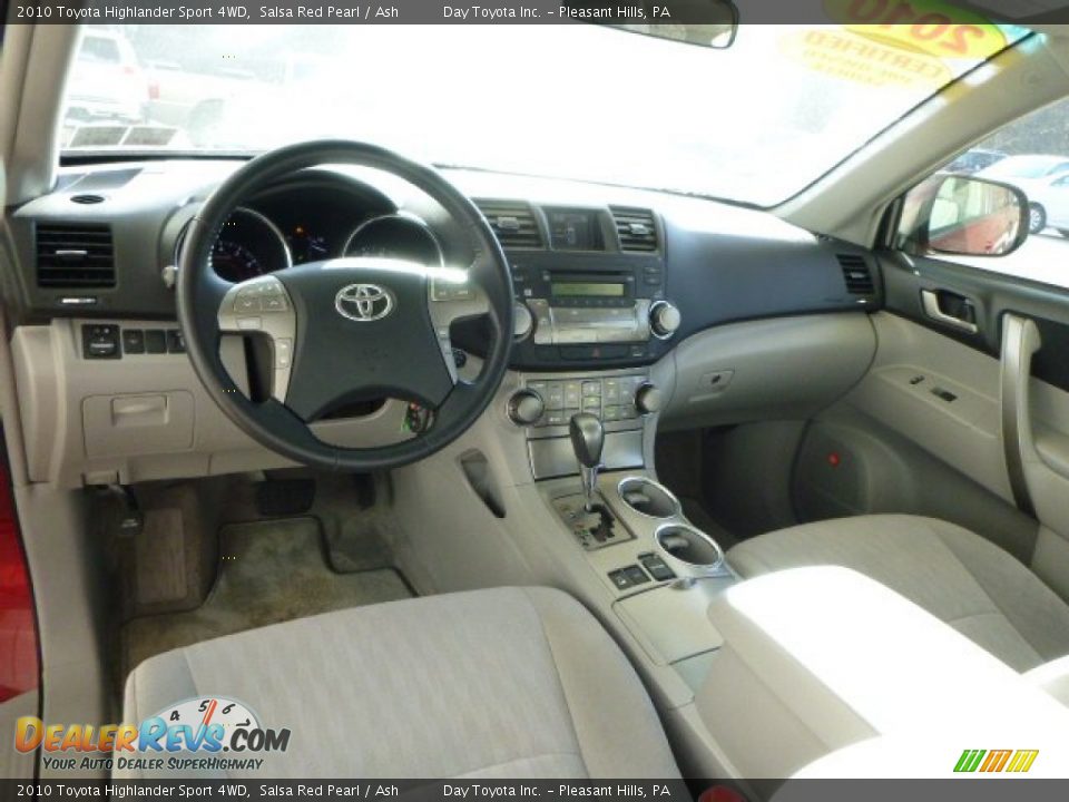 2010 Toyota Highlander Sport 4WD Salsa Red Pearl / Ash Photo #14