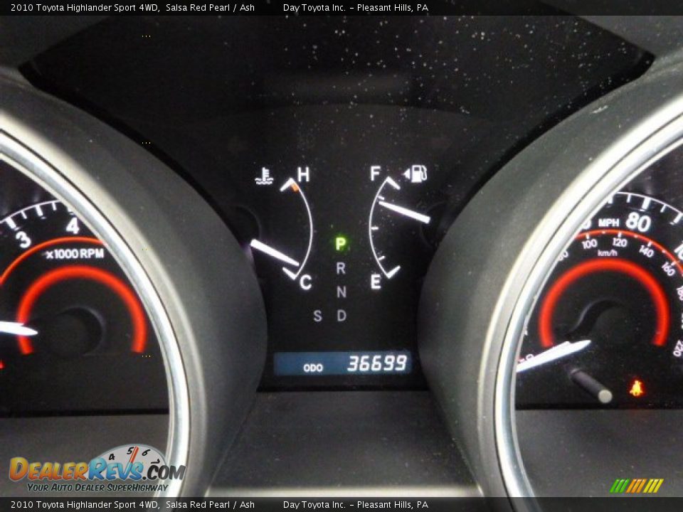 2010 Toyota Highlander Sport 4WD Salsa Red Pearl / Ash Photo #19