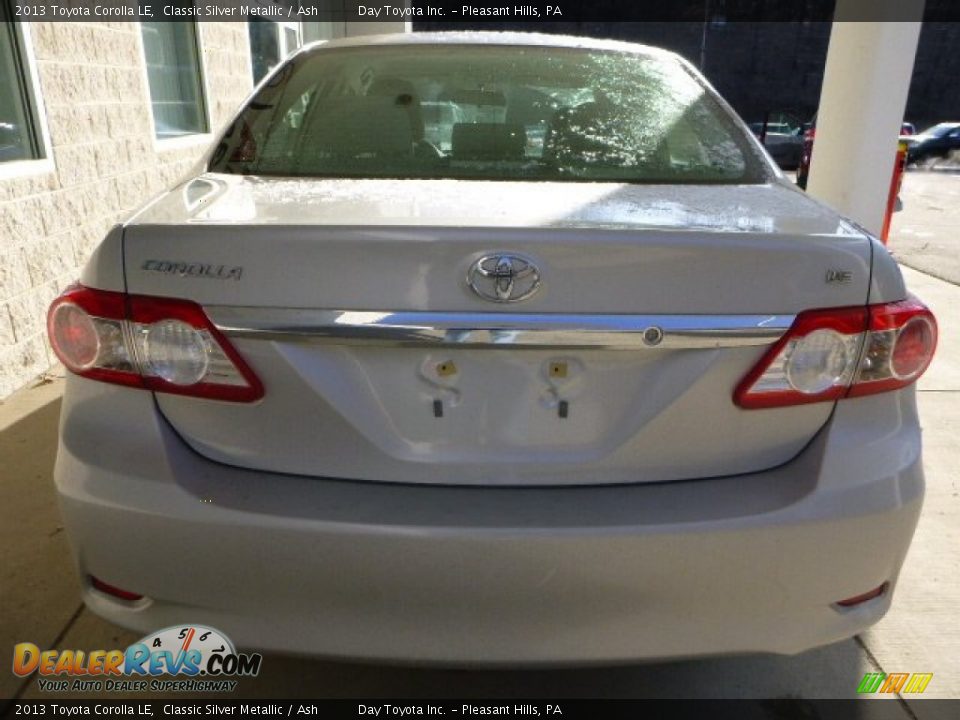 2013 Toyota Corolla LE Classic Silver Metallic / Ash Photo #3