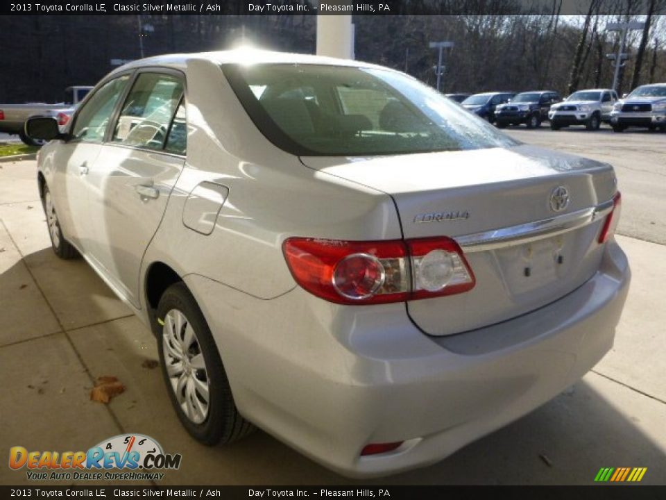 2013 Toyota Corolla LE Classic Silver Metallic / Ash Photo #4