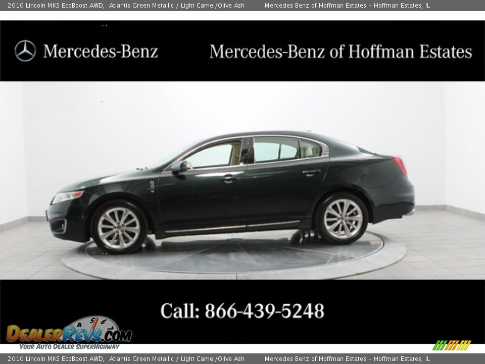 2010 Lincoln MKS EcoBoost AWD Atlantis Green Metallic / Light Camel/Olive Ash Photo #2