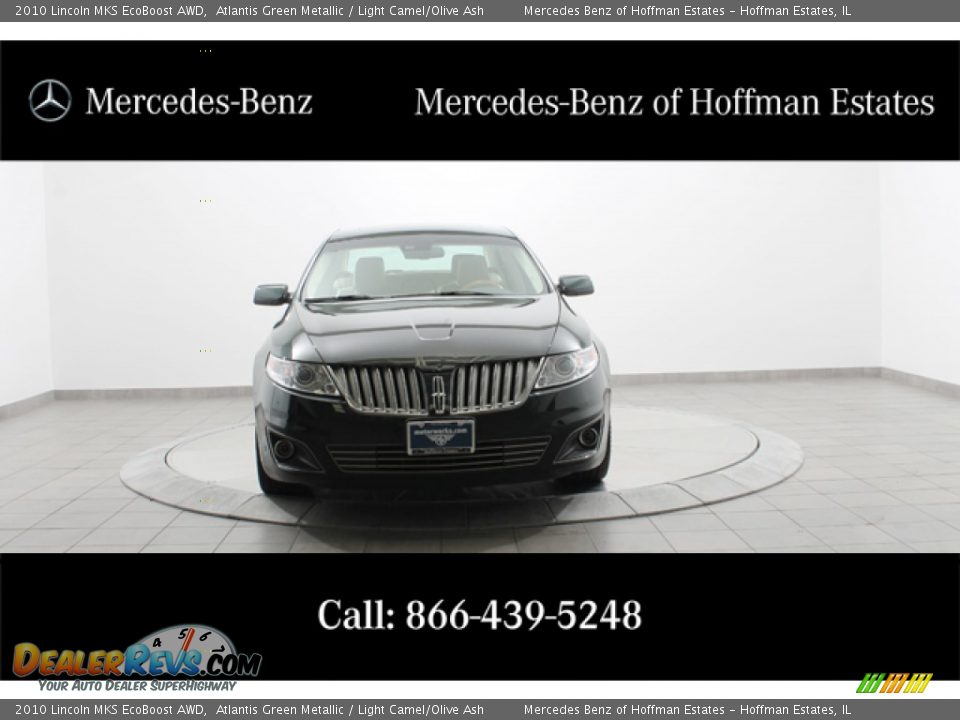 2010 Lincoln MKS EcoBoost AWD Atlantis Green Metallic / Light Camel/Olive Ash Photo #3
