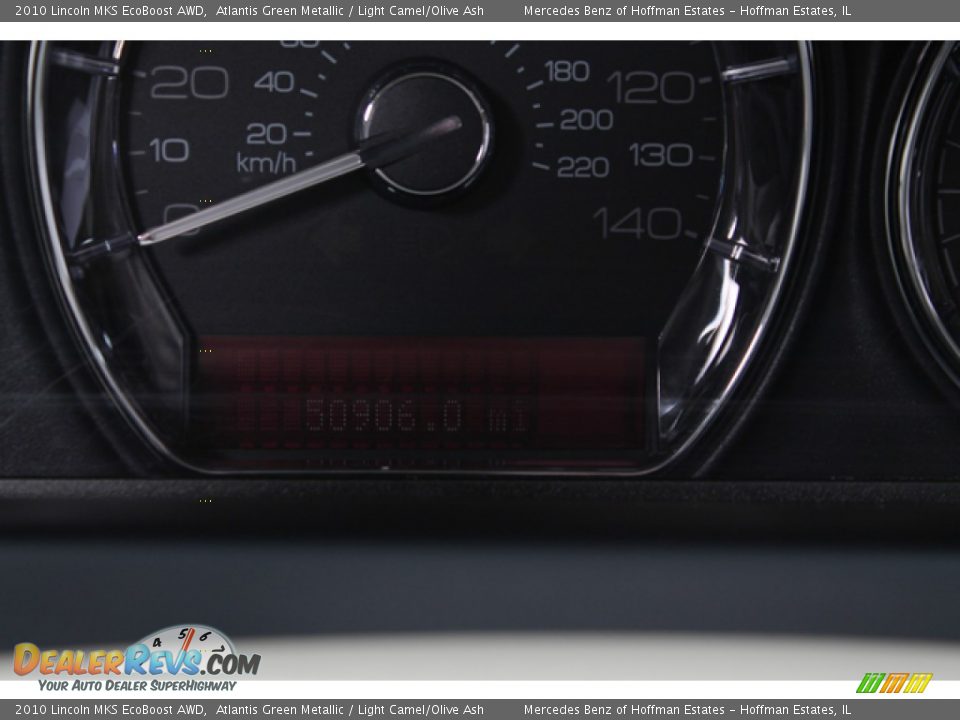 2010 Lincoln MKS EcoBoost AWD Atlantis Green Metallic / Light Camel/Olive Ash Photo #27