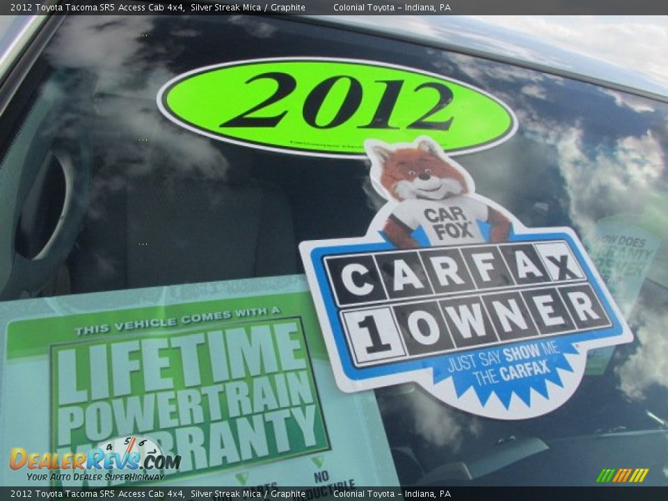 2012 Toyota Tacoma SR5 Access Cab 4x4 Silver Streak Mica / Graphite Photo #5