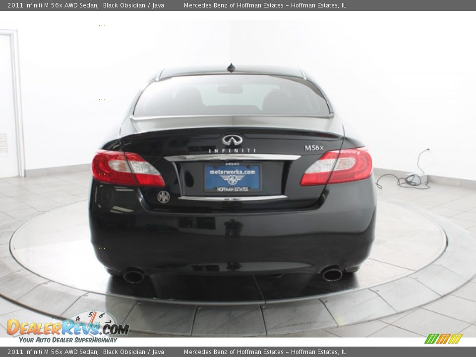 2011 Infiniti M 56x AWD Sedan Black Obsidian / Java Photo #4