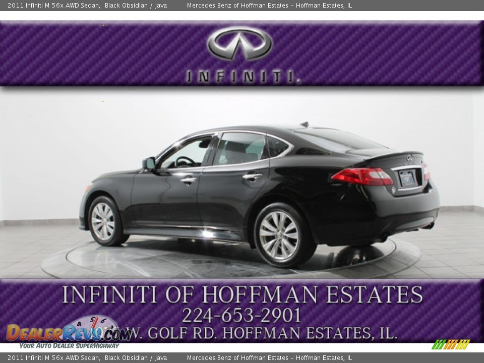2011 Infiniti M 56x AWD Sedan Black Obsidian / Java Photo #5
