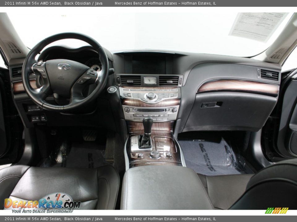 2011 Infiniti M 56x AWD Sedan Black Obsidian / Java Photo #6