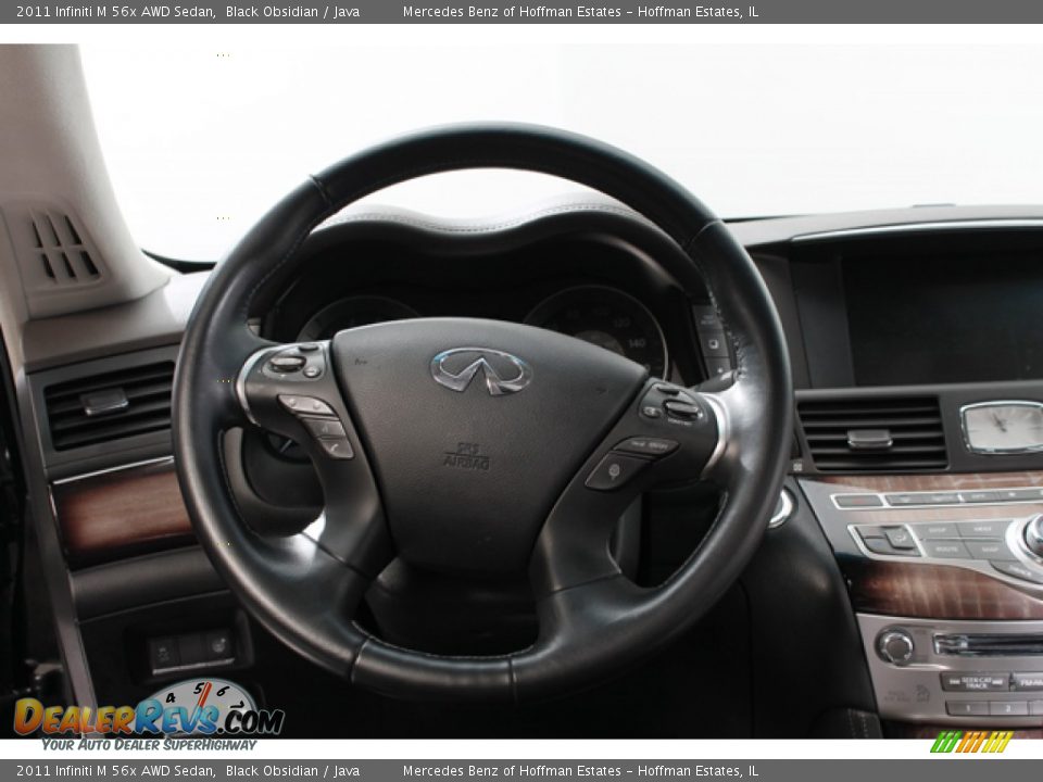 2011 Infiniti M 56x AWD Sedan Black Obsidian / Java Photo #7