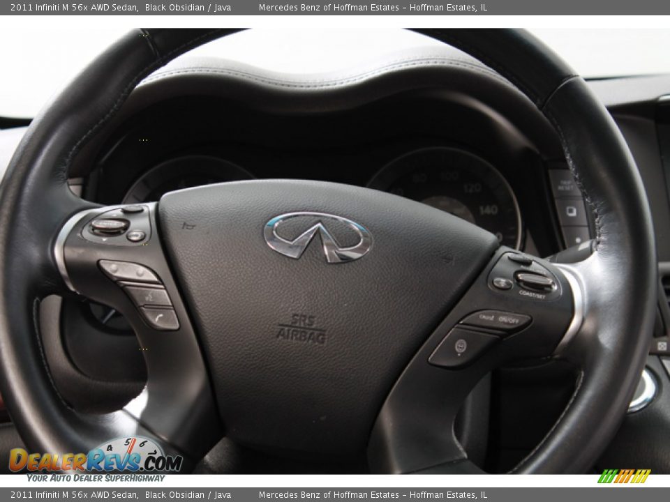2011 Infiniti M 56x AWD Sedan Black Obsidian / Java Photo #8