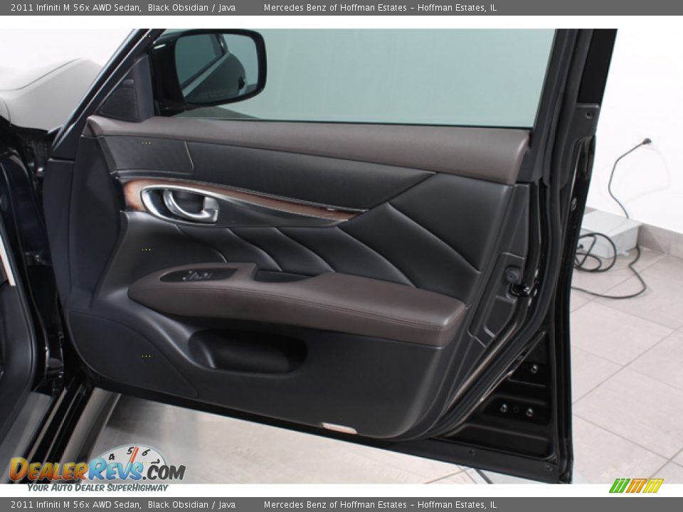 2011 Infiniti M 56x AWD Sedan Black Obsidian / Java Photo #13