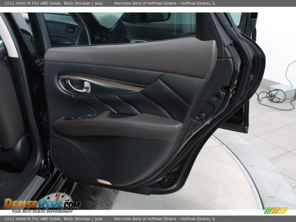 2011 Infiniti M 56x AWD Sedan Black Obsidian / Java Photo #14