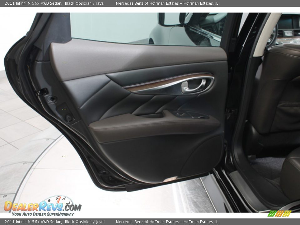 2011 Infiniti M 56x AWD Sedan Black Obsidian / Java Photo #15
