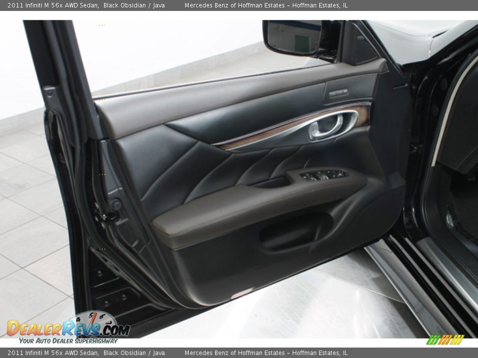 2011 Infiniti M 56x AWD Sedan Black Obsidian / Java Photo #16