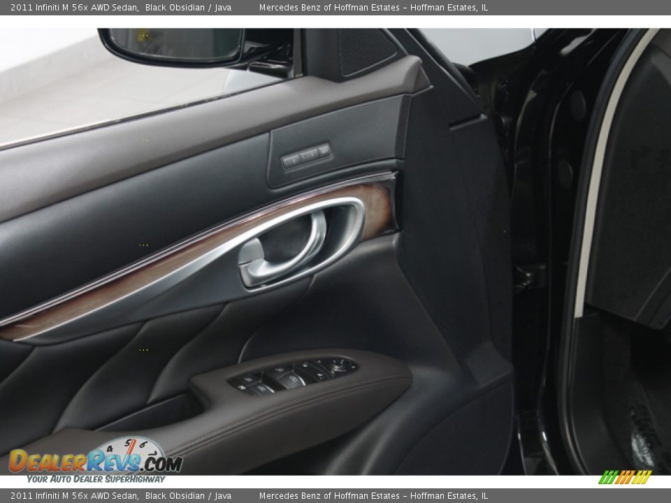 2011 Infiniti M 56x AWD Sedan Black Obsidian / Java Photo #17