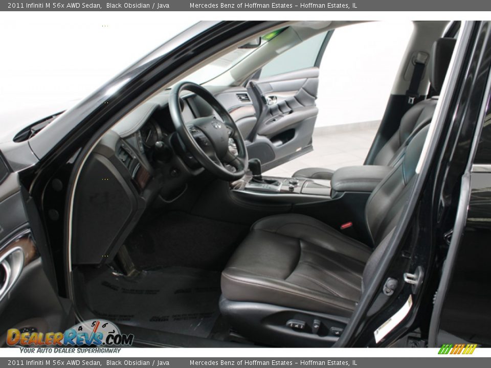 2011 Infiniti M 56x AWD Sedan Black Obsidian / Java Photo #18