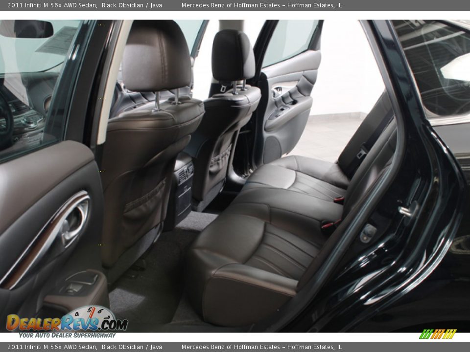 2011 Infiniti M 56x AWD Sedan Black Obsidian / Java Photo #19