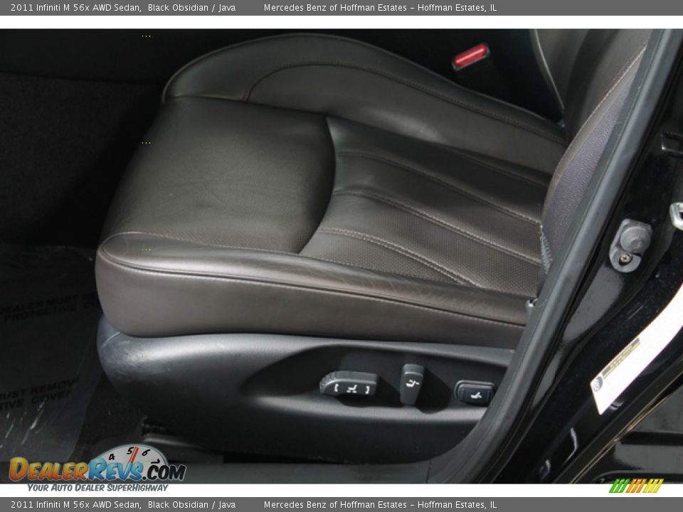 2011 Infiniti M 56x AWD Sedan Black Obsidian / Java Photo #20