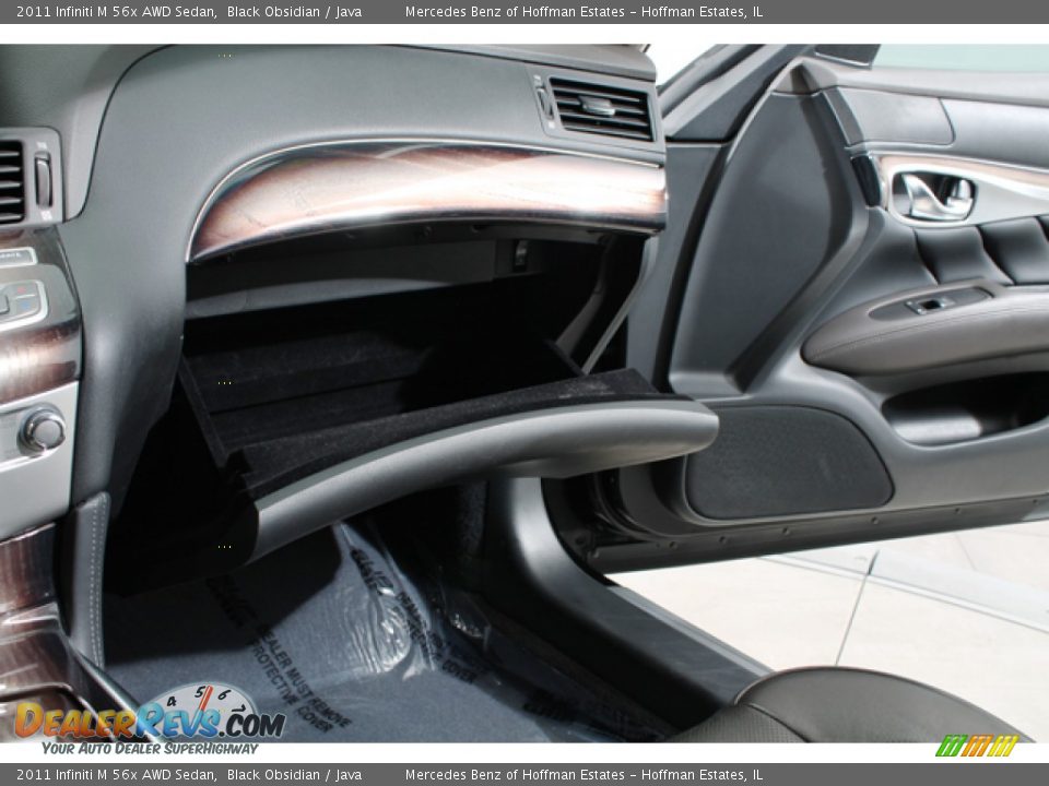 2011 Infiniti M 56x AWD Sedan Black Obsidian / Java Photo #22