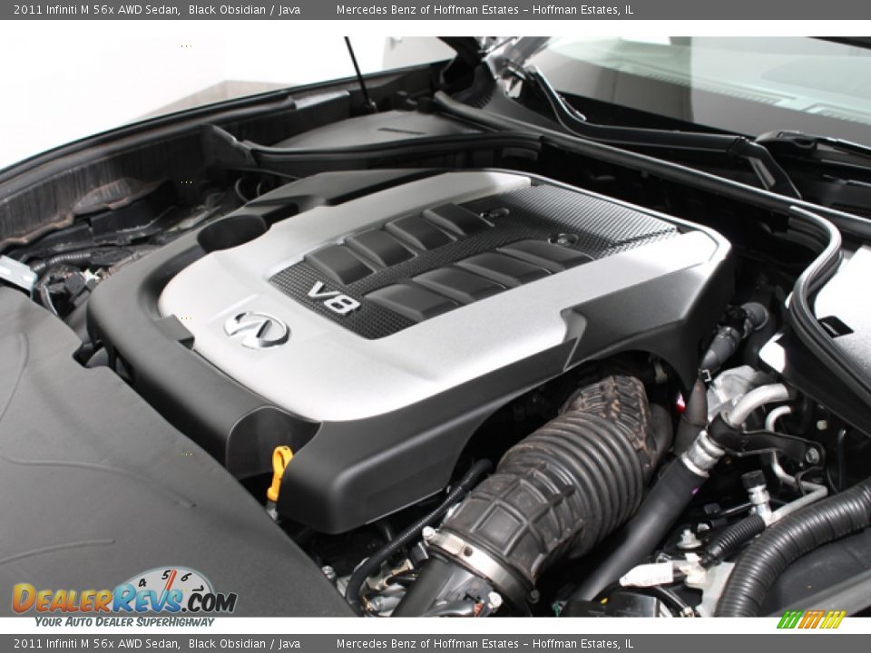 2011 Infiniti M 56x AWD Sedan Black Obsidian / Java Photo #25