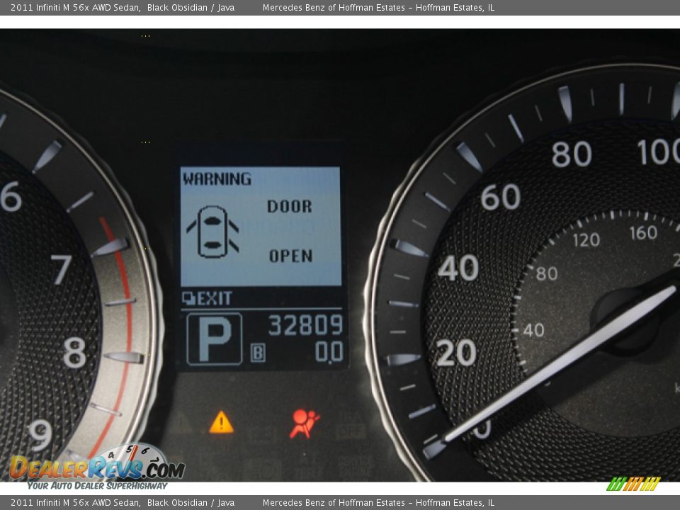 2011 Infiniti M 56x AWD Sedan Black Obsidian / Java Photo #26
