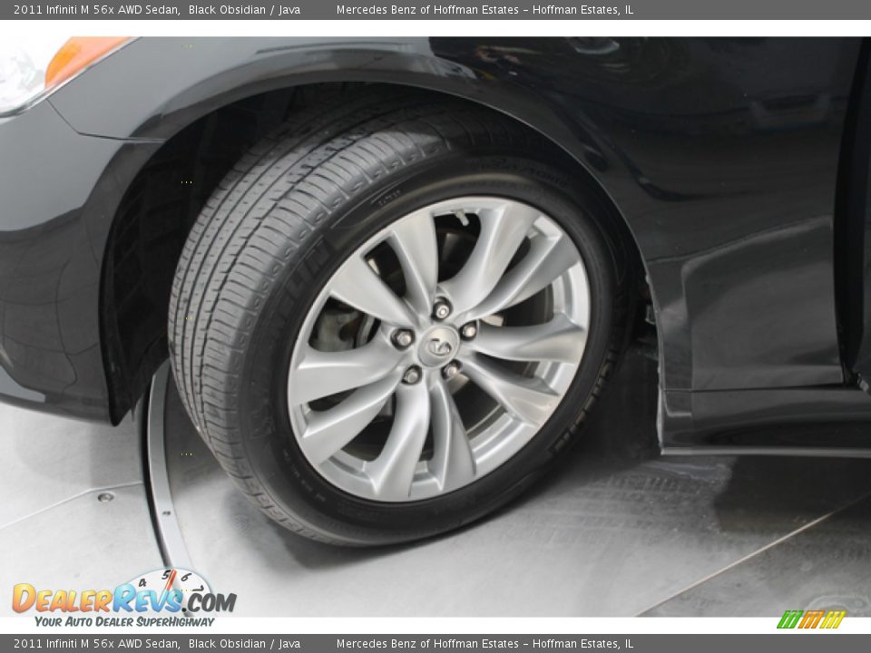 2011 Infiniti M 56x AWD Sedan Black Obsidian / Java Photo #27