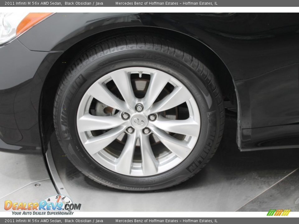 2011 Infiniti M 56x AWD Sedan Black Obsidian / Java Photo #28