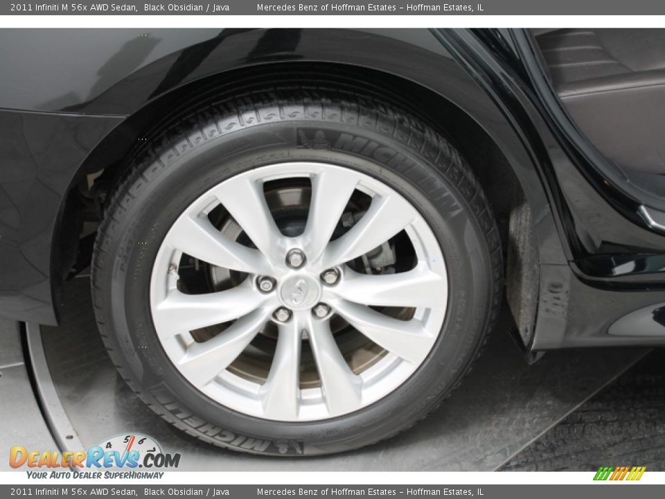 2011 Infiniti M 56x AWD Sedan Black Obsidian / Java Photo #29