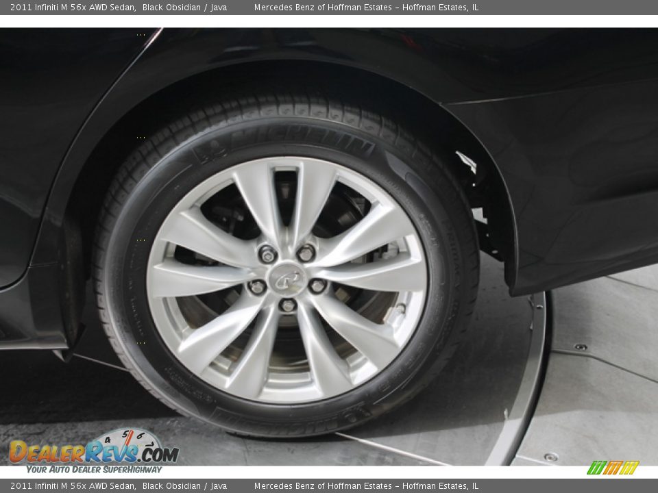 2011 Infiniti M 56x AWD Sedan Black Obsidian / Java Photo #30