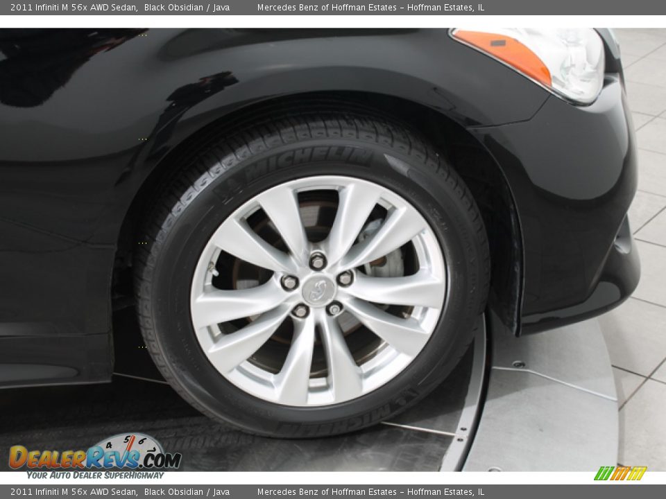 2011 Infiniti M 56x AWD Sedan Black Obsidian / Java Photo #31