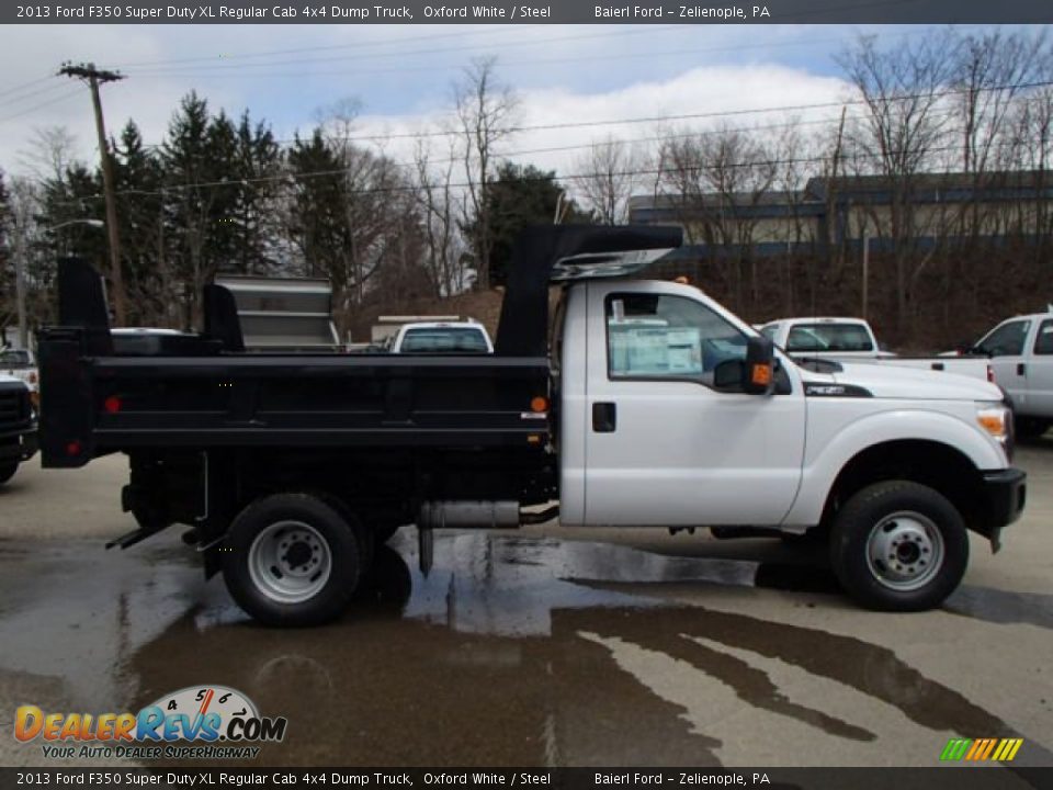 Oxford White 2013 Ford F350 Super Duty XL Regular Cab 4x4 Dump Truck Photo #1