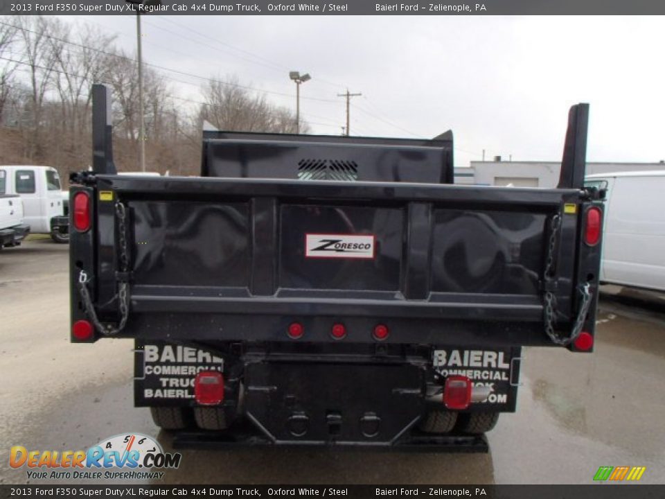 2013 Ford F350 Super Duty XL Regular Cab 4x4 Dump Truck Oxford White / Steel Photo #7