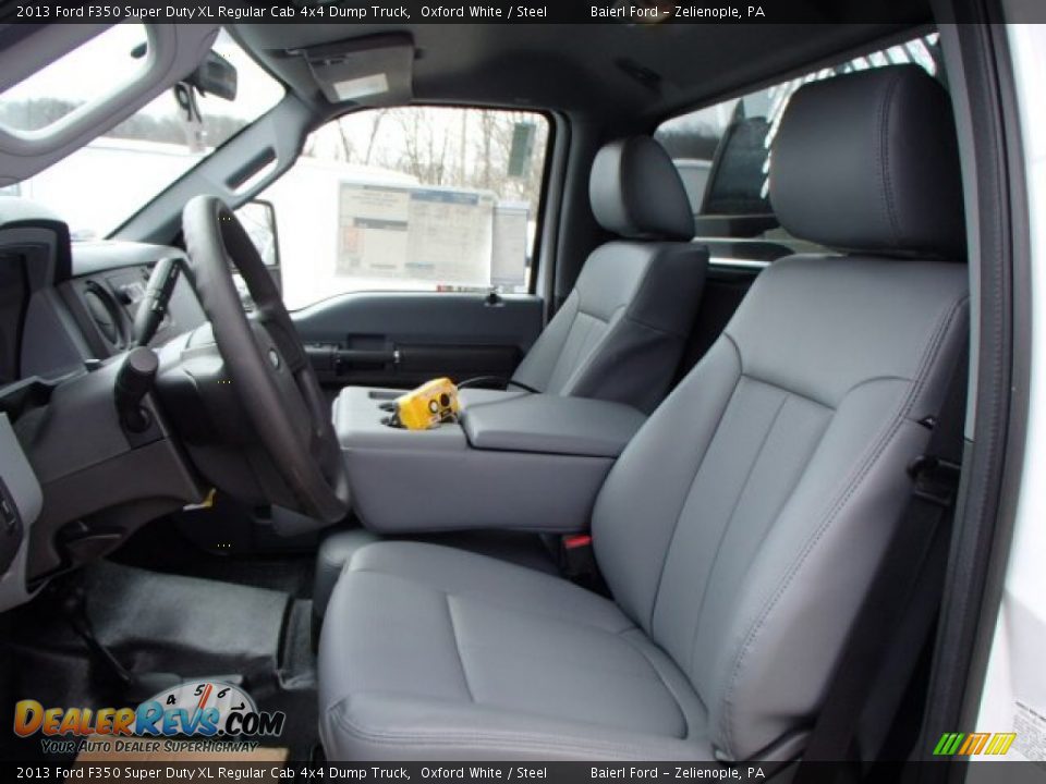 Steel Interior - 2013 Ford F350 Super Duty XL Regular Cab 4x4 Dump Truck Photo #11