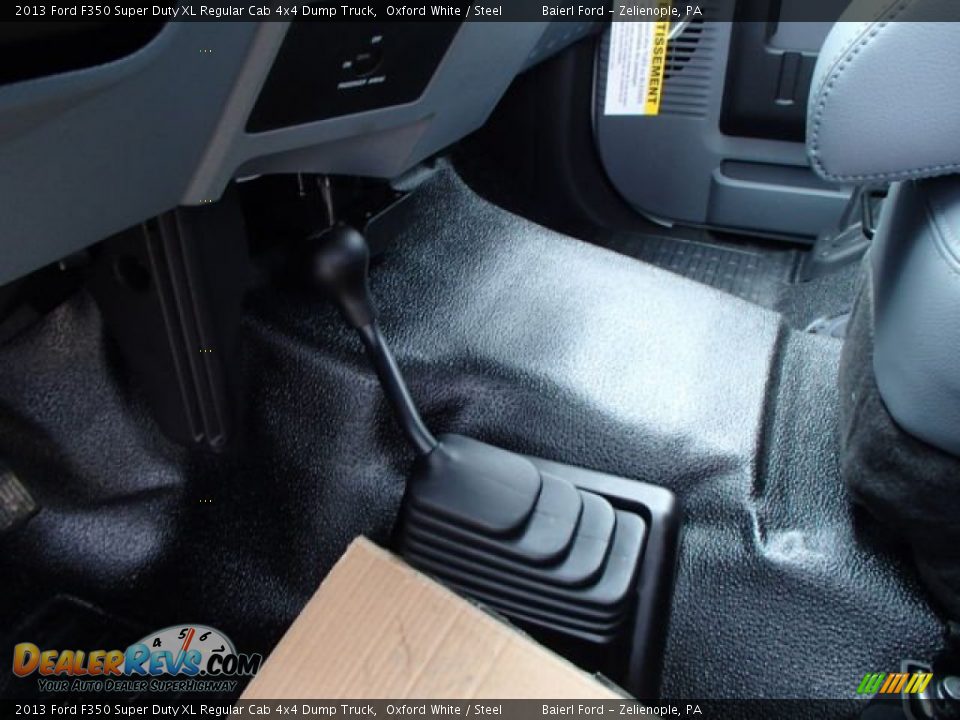 2013 Ford F350 Super Duty XL Regular Cab 4x4 Dump Truck Oxford White / Steel Photo #14