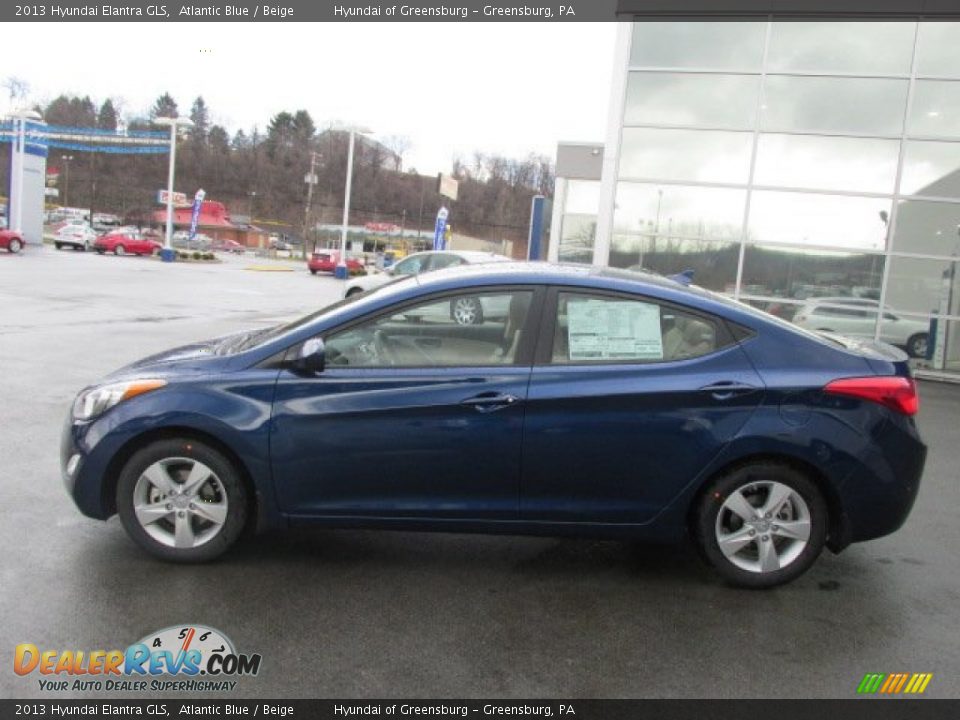 2013 Hyundai Elantra GLS Atlantic Blue / Beige Photo #2