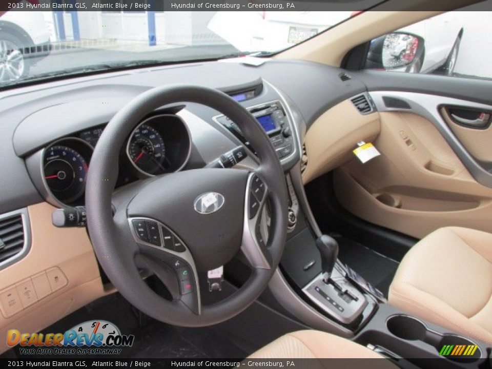 2013 Hyundai Elantra GLS Atlantic Blue / Beige Photo #5