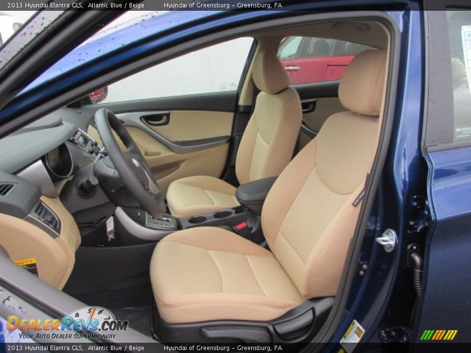 2013 Hyundai Elantra GLS Atlantic Blue / Beige Photo #7