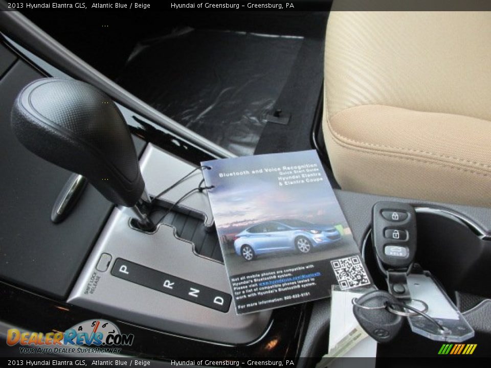 2013 Hyundai Elantra GLS Atlantic Blue / Beige Photo #8