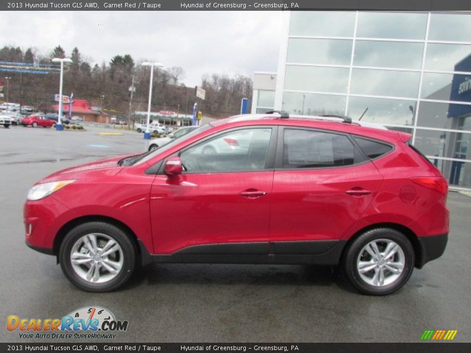 2013 Hyundai Tucson GLS AWD Garnet Red / Taupe Photo #2