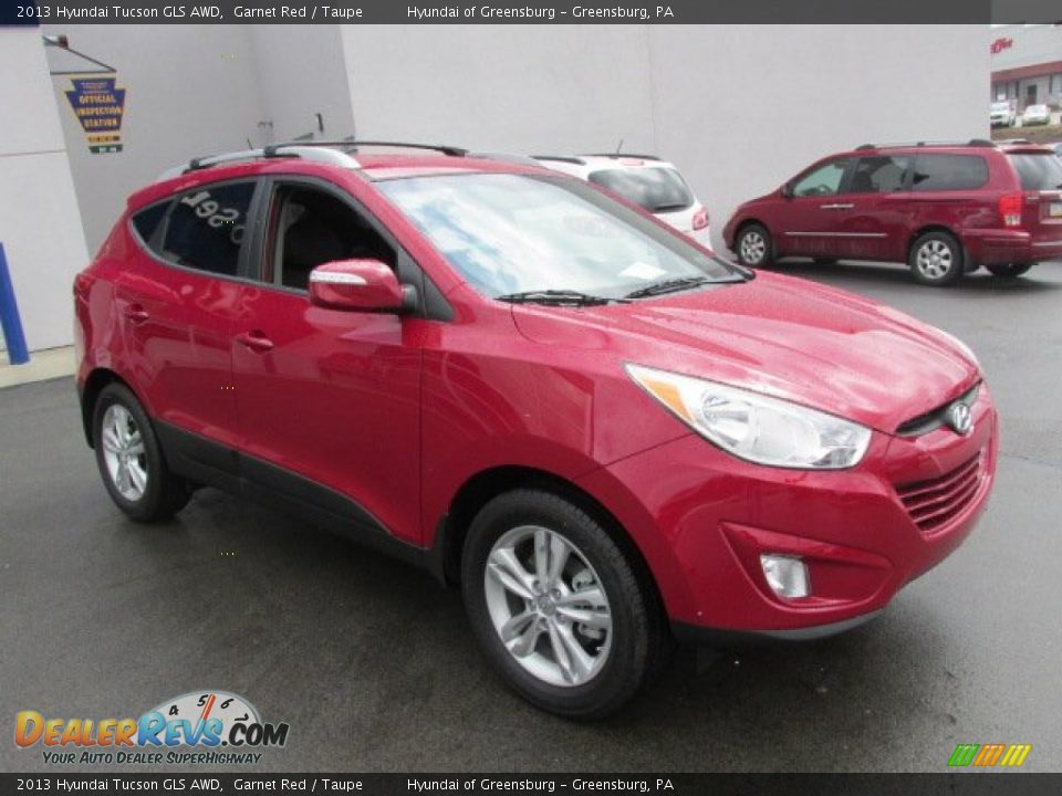 2013 Hyundai Tucson GLS AWD Garnet Red / Taupe Photo #3