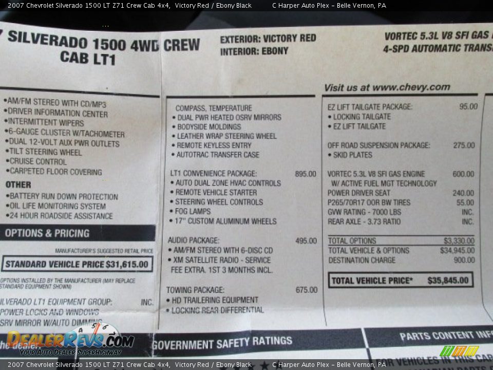 2007 Chevrolet Silverado 1500 LT Z71 Crew Cab 4x4 Victory Red / Ebony Black Photo #23