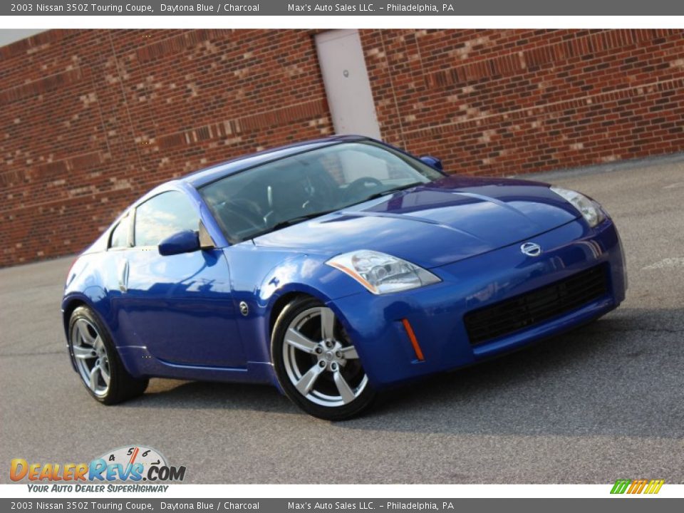 2003 Nissan 350Z Touring Coupe Daytona Blue / Charcoal Photo #1