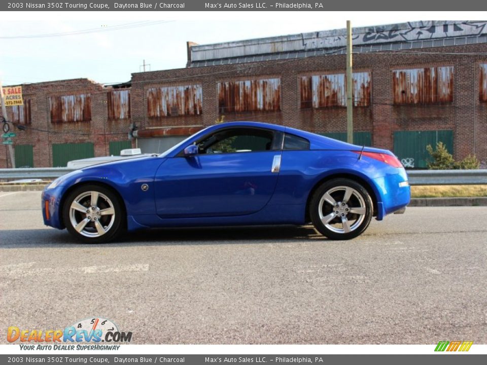 2003 Nissan 350Z Touring Coupe Daytona Blue / Charcoal Photo #9