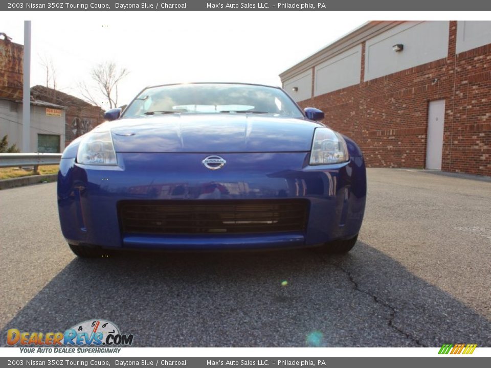 2003 Nissan 350Z Touring Coupe Daytona Blue / Charcoal Photo #14