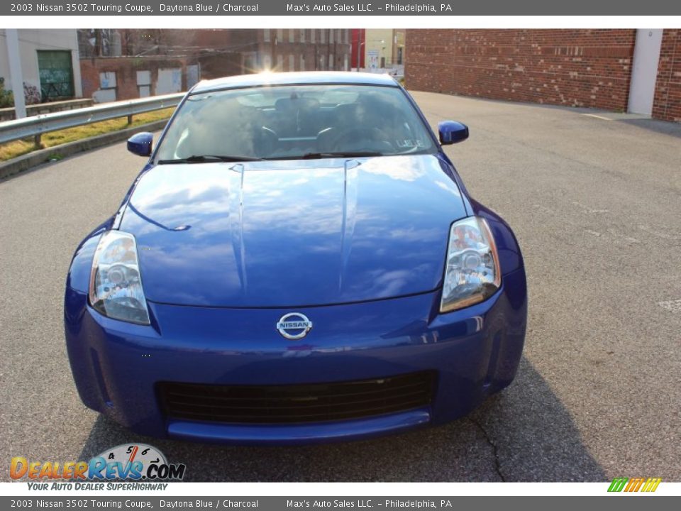 2003 Nissan 350Z Touring Coupe Daytona Blue / Charcoal Photo #15