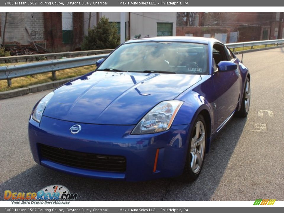 2003 Nissan 350Z Touring Coupe Daytona Blue / Charcoal Photo #17