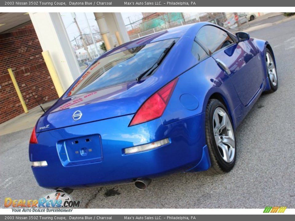 2003 Nissan 350Z Touring Coupe Daytona Blue / Charcoal Photo #19