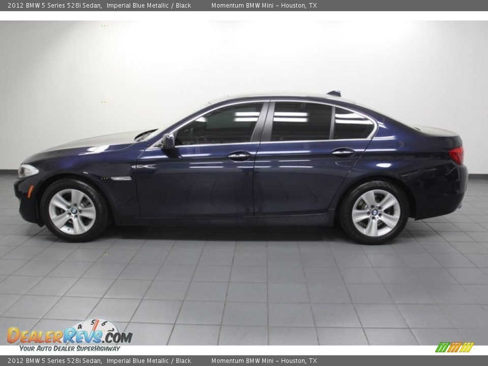 2012 BMW 5 Series 528i Sedan Imperial Blue Metallic / Black Photo #2